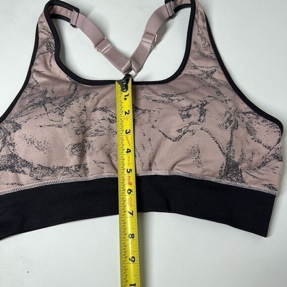 Fabletics Mauve Swirl Eliza Seamless Wire Free Racerback Sports Bra Sz M - Picture 6 of 9